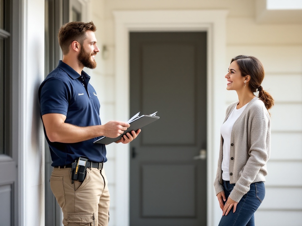 Experienced pest control in Ceres, CA technician inspecting a home